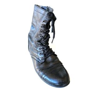 Steve Madden Black Combat Boots